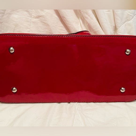 Adrienne Vittadini Woman’s bag , red dome satchel. - Picture 3 of 5